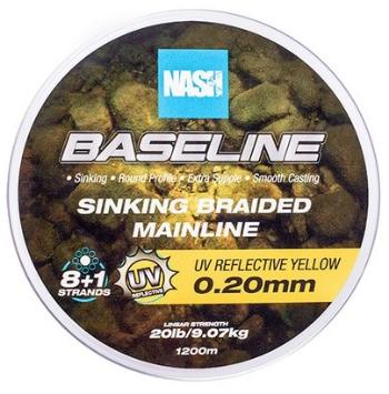 Nash splétaná šňůra baseline sinking braid uv yellow 1200 m - 0,20 mm 9,07 kg