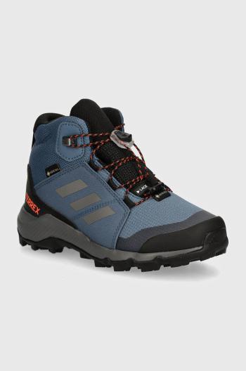 Dětské boty adidas TERREX TERREX MID GTX tmavomodrá barva, IF5704