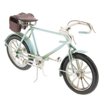 Kovový model retro světle modrého bicyklu- 16*4*8 cm FI0008