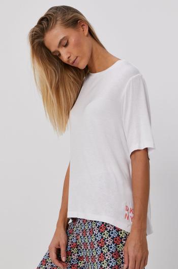 Pyžamové tričko Dkny bílá barva