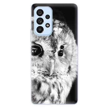 Odolné silikonové pouzdro iSaprio - BW Owl - Samsung Galaxy A73 5G