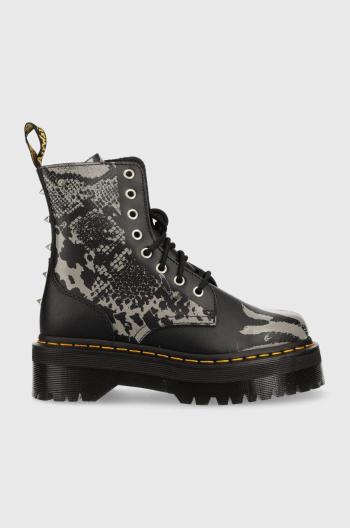 Kožené workery Dr. Martens Jadon dámské, černá barva, na platformě