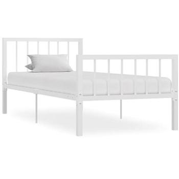 Rám postele bílý kov 100x200 cm (284563)