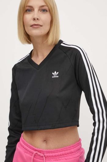 Tričko s dlouhým rukávem adidas Originals černá barva, IT9707