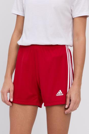 Kraťasy adidas Performance GN5783 dámské, červená barva, hladké, medium waist