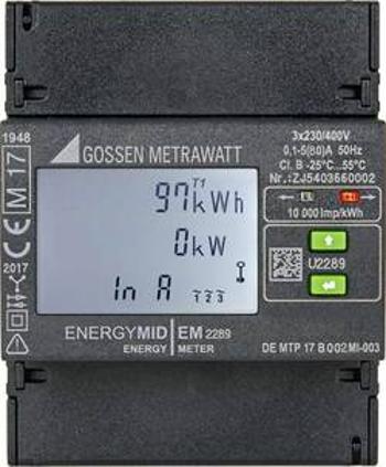 Třífázový elektroměr digitální Úředně schválený: Ano Gossen Metrawatt EM2289 TCP/IP / BACnet