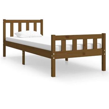 Rám postele medově hnědý masivní dřevo 75 × 190 cm Small Single, 810642 (810642)
