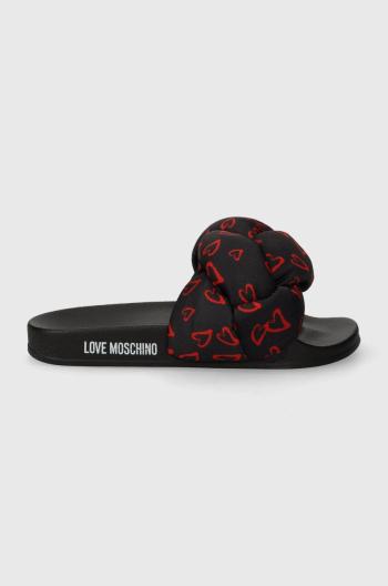 Pantofle Love Moschino dámské, černá barva, JA28312G0IIW100A