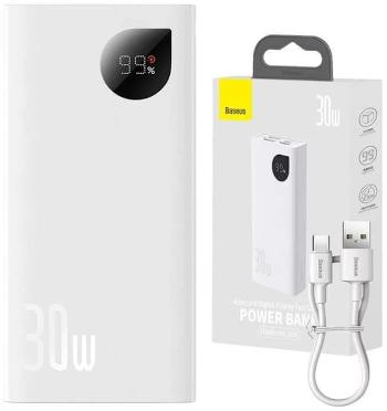 BASEUS Power banka Adaman2 10000 mAh 30W 2xUSB/USB-C bílá (PPAD080002)