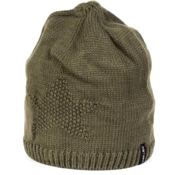 Finmark WINTER HAT Dámská zimní pletená čepice, khaki, velikost UNI