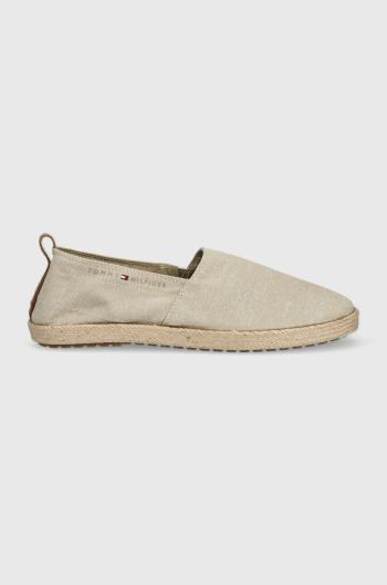 Espadrilky Tommy Hilfiger TH ESPADRILLE CORE CHAMBRAY béžová barva, FM0FM04451