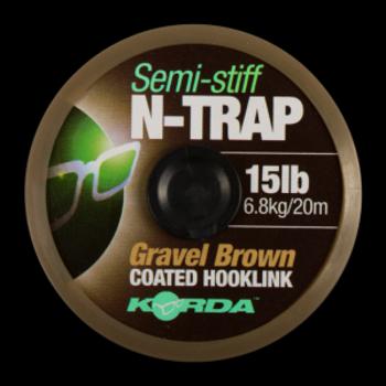 Korda návazcová šňůrka n-trap semi stiff gravel brown 20 m - 30 lb