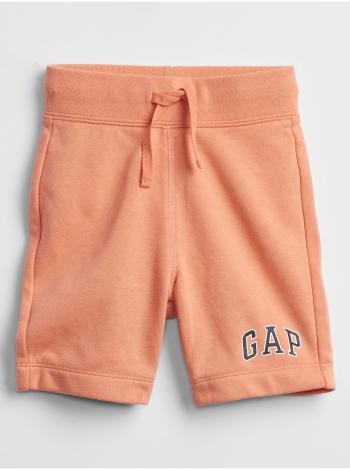 Oranžové klučičí dětské kraťasy GAP Logo pull-on shorts