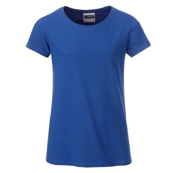 James & Nicholson Klasické dívčí tričko z biobavlny 8007G - Královská modrá | XXL