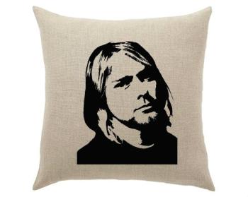Lněný polštář Kurt Cobain