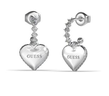 Guess Romantické ocelové náušnice kruhy Falling In Love JUBE02234JWRHT/U