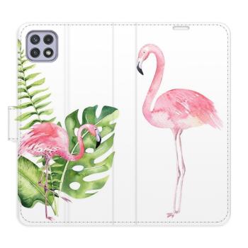 Flipové pouzdro iSaprio - Flamingos - Samsung Galaxy A22 5G