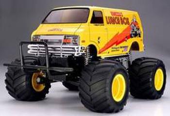 RC model auta monster truck Tamiya Lunch Box, komutátorový, 1:12, zadní 2WD (4x2), stavebnice, 30 km/h