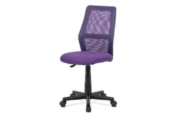 Autronic KA-V101 PUR Kancelářská židle, fialová MESH + ekokůže, výšk. nast., kříž plast černý