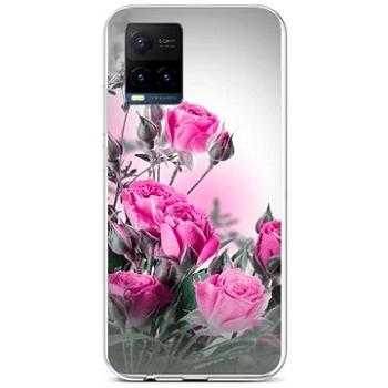TopQ Kryt Vivo Y21s silikon Rozkvetlé růže 71016 (Sun-71016)