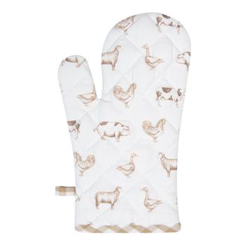 Kuchyňská chňapka z bavlny Country Life Animals béžovo-bílá - 16*30 cm CLA44N