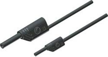 Měřicí kabel banánek 4 mm ⇔ banánek 2 mm SKS Hirschmann MAL S WS 2-4 100/1, 1 m, černá