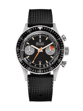 Nivada Grenchen Chronomaster Orange Boy SL Manual - Rubber tropic