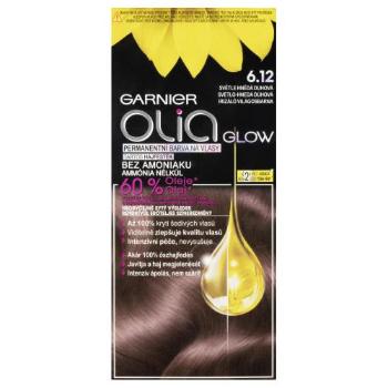 Garnier Olia Glow 50 g barva na vlasy pro ženy 6,12 Light Brown Rainbow na barvené vlasy; na všechny typy vlasů