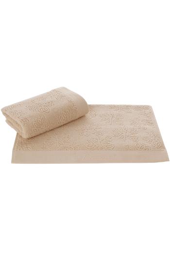 Dárkové balení ručník a osuška LEAF, 2 ks Béžová