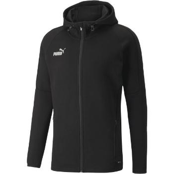 Puma TEAMFINAL CASUALS FULL-ZIP HOODIE Pánská mikina, černá, velikost