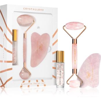 Crystallove Rose Quartz Beauty Set sada pro péči o pleť