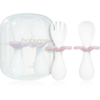 BabyOno Be Active Ergonomic Utensils for Children příbor Pink 12 m+ 2 ks