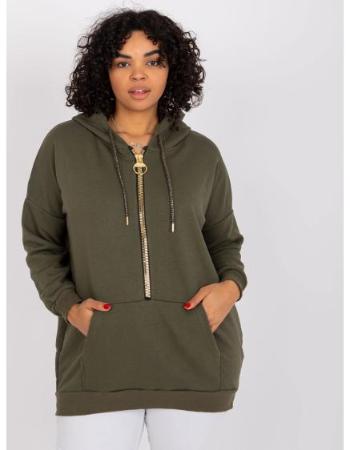 Dámská mikina plus size bavlna AMANDA khaki 