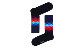 Happy Socks Faded Diamond Sock modré FD01-069