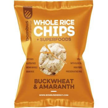 Bombus Whole Rice Chips rýžové chipsy Buckwheat & Amaranth 60 g
