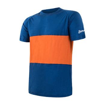 SENSOR MERINO AIR PT pánské triko kr.rukáv modrá/oranžová Velikost: XL