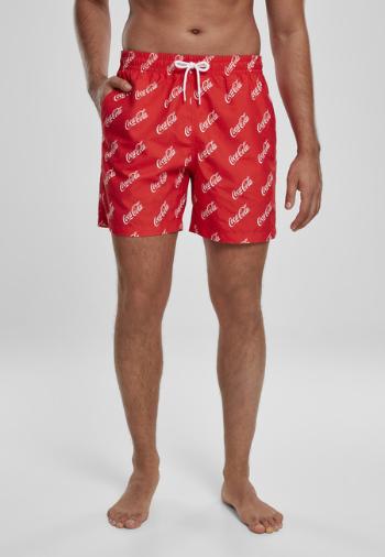 Mr. Tee Coca Cola Logo AOP Swimshorts red - XS