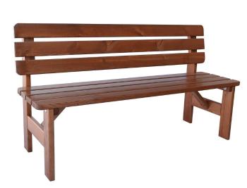 Rojaplast Viking Zahradní dřevěná lavice - 180 cm, lakovaná