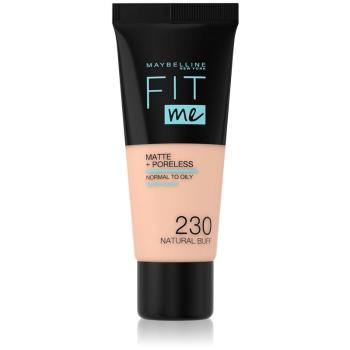 Maybelline Fit Me! Matte+Poreless matující make-up pro normální a mastnou pleť odstín 230 Natural Buff 30 ml