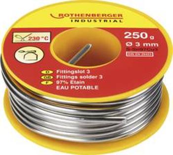 Cínová pájka PBF Sn97Cu3, Ø 3mm, 250 g, Rothenberger