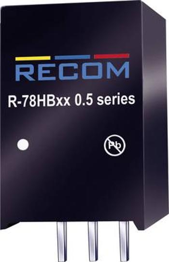 DC/DC měnič Recom R-78B12-1.0, výstup 12 V/DC / 1 A, vstup 16 - 34 V/DC, SIP 3