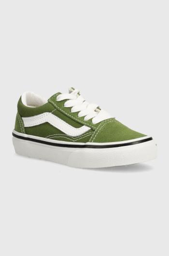 Dětské tenisky Vans Old Skool zelená barva, VN000CYVCIB1