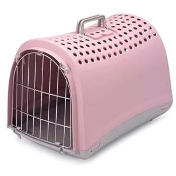 IMAC Přepravka pro psa a kočku plastová - růžová - D 50 x Š 32 x V 34,5 cm (8021799403850)