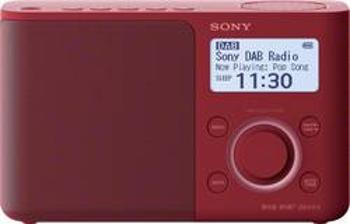 Přenosné rádio Sony XDR-S61D, AUX, červená