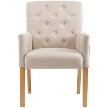 Jídelní židle s područkami 6 ks béžové textil (3058299)
