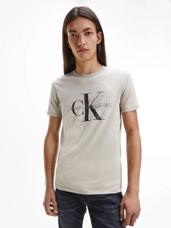 Calvin Klein pánské šedobéžové tričko - XL (PBF)