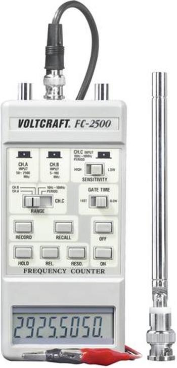 Měřič frekvence VOLTCRAFT FC-2500, 50 MHz-2.5 GHz, kalibrováno dle ISO