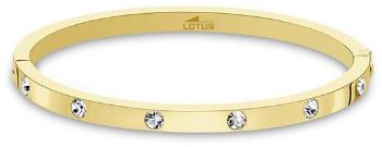 Lotus Style Pevný pozlacený náramek s krystaly LS1846-2/2