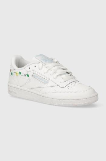 Kožené sneakers boty Reebok Classic CLUB C 85 bílá barva, 100202092