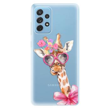 Odolné silikonové pouzdro iSaprio - Lady Giraffe - Samsung Galaxy A72